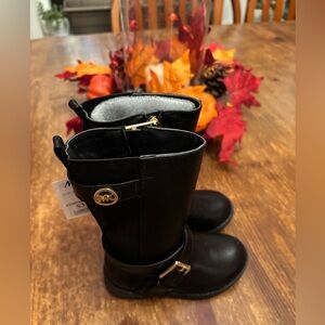 Michael KORS girls boots Sz 7 toddler! New with tags!Black leather!